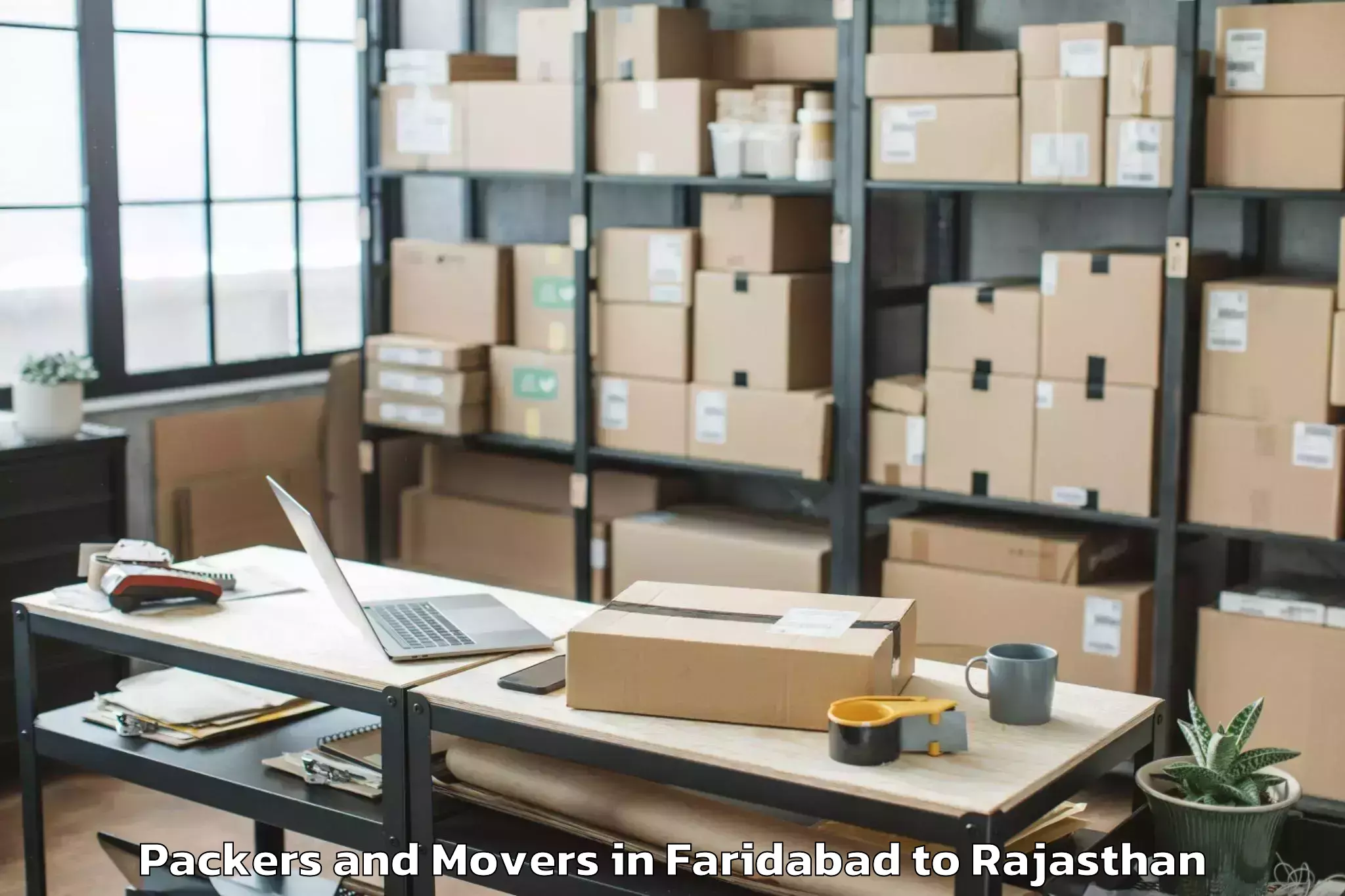 Efficient Faridabad to Opjs University Churu Packers And Movers